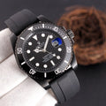 SUBMARINER DATE 40 BLACK CASE RUBBER STRAP